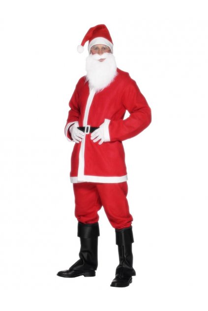 Kostým Santa Claus s bílými vousy