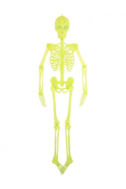 Svítící kostlivec 150cm - závěsná dekorace Halloween