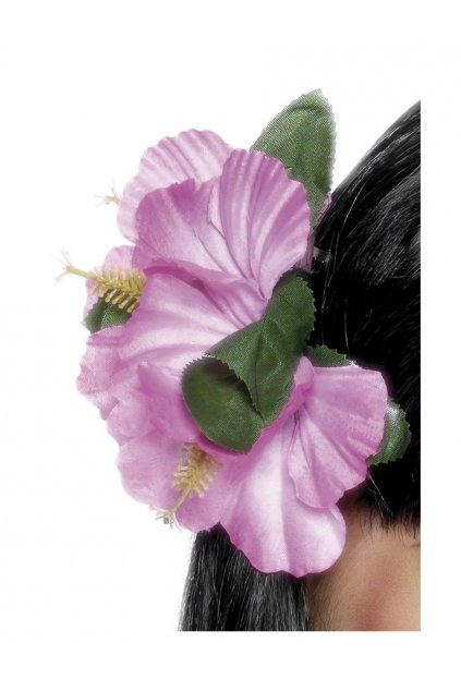 hawaiian flower hair clip purple 2000x