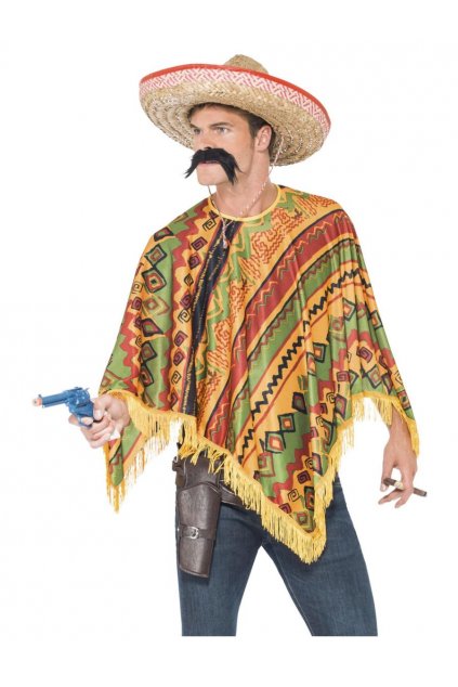 Mexické poncho s knírem