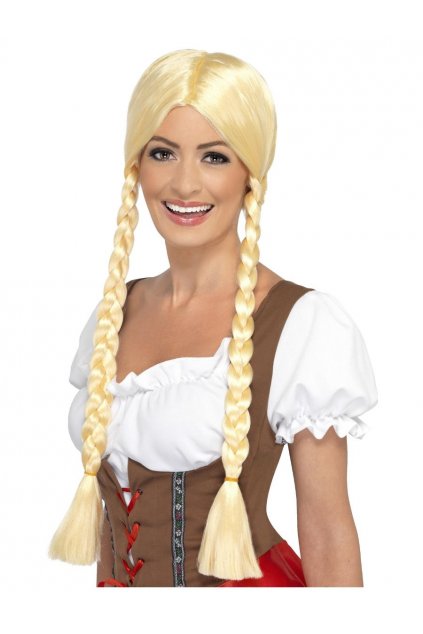 Dámská paruka pro bavorku - dlouhé copánky