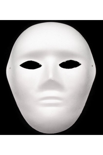 Karnevalová maska na obličej - bílá