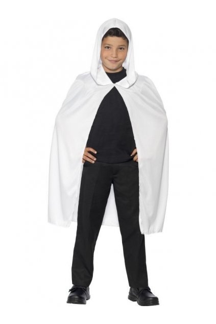 Dětský plášť - bílý s kapucí
