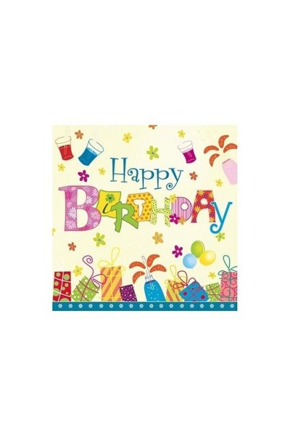 Narozeninové ubrousky - Happy Birthday !