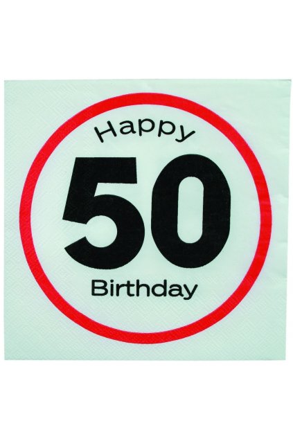 Narozeninové ubrousky - Happy Birthday 50