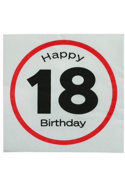 Narozeninové ubrousky - Happy Birthday 18