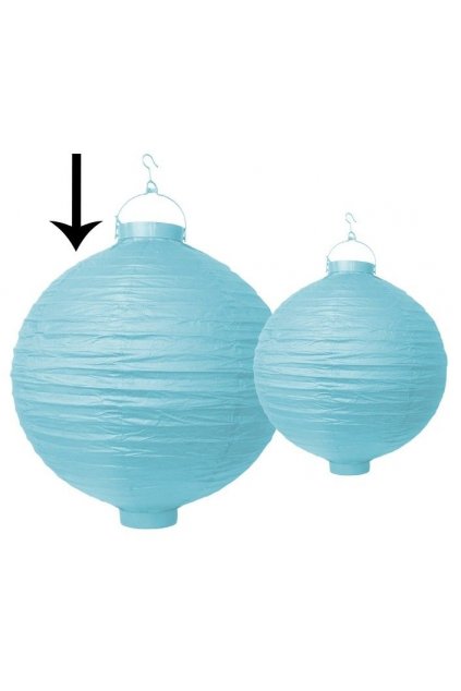 Závěsný svítící lampion - světle modrý
