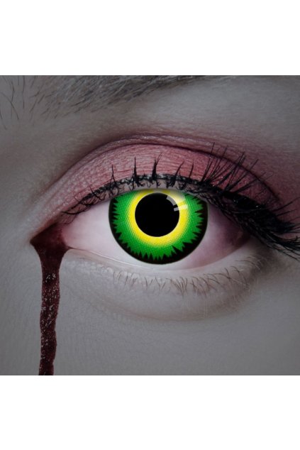 Zeleno žluté kontaktní čočky roční - Mad Hatter