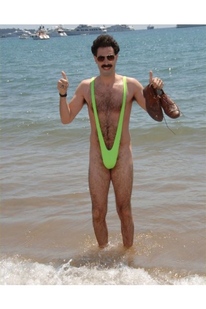 Borat Mankini - plavky boratky - zelené