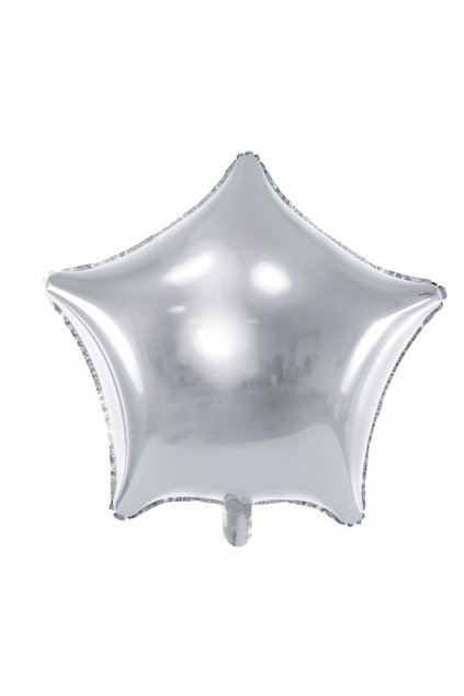 Fóliový balónek 48cm - Hvězda stříbrná