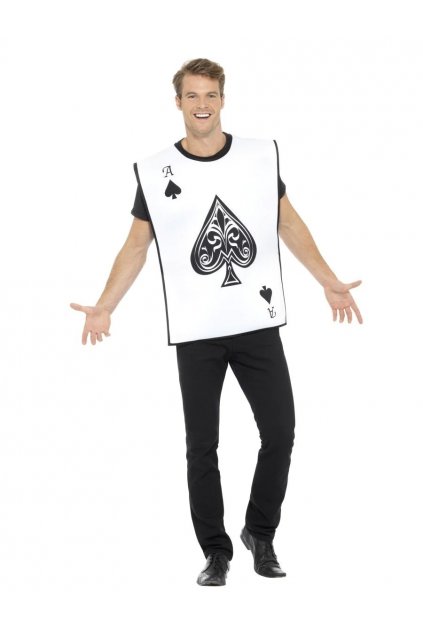 Kostým pokerové karty pikové Eso