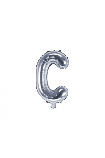 Fóliový balónek písmeno C - stříbrný 35cm