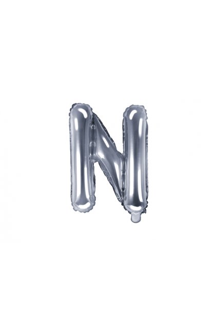 Fóliový balónek písmeno N - stříbrný 35cm