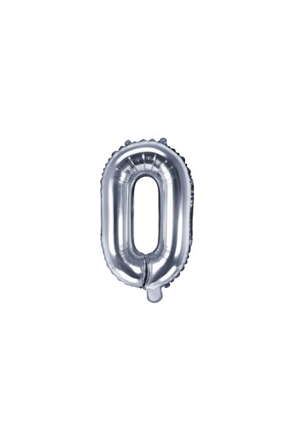 Fóliový balónek písmeno O - stříbrný 35cm