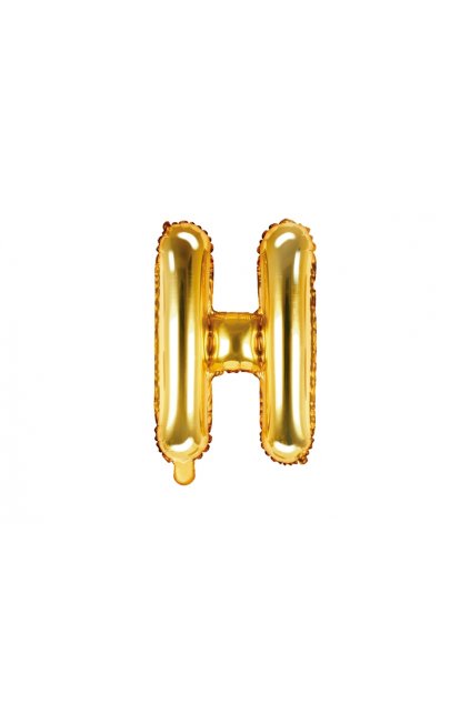 Fóliový balónek písmeno H - zlatý 35cm