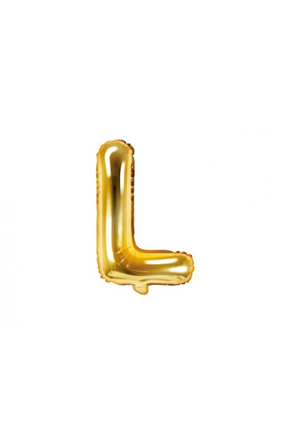 Fóliový balónek písmeno L - zlatý 35cm