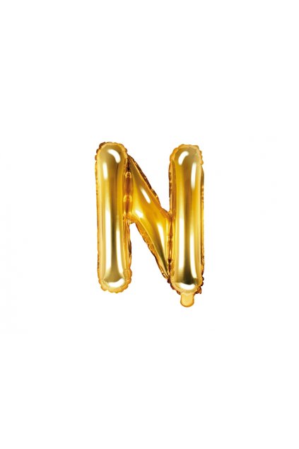 Fóliový balónek písmeno N - zlatý 35cm
