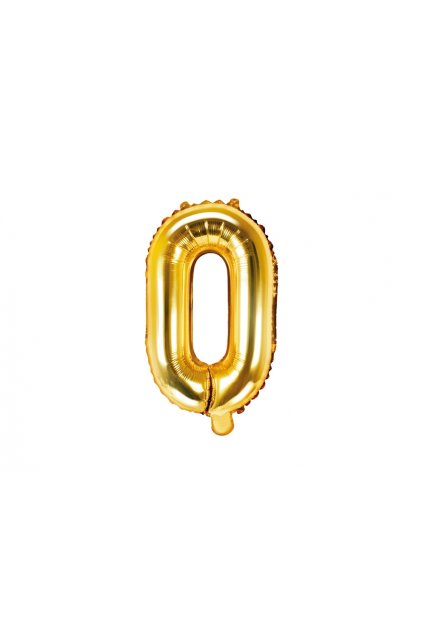 Fóliový balónek písmeno O - zlatý 35cm