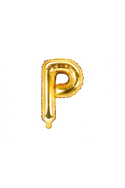 Fóliový balónek písmeno P - zlatý 35cm