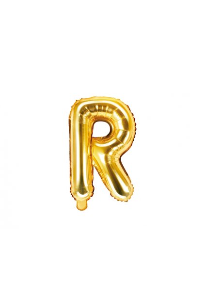 Fóliový balónek písmeno R- zlatý 35cm