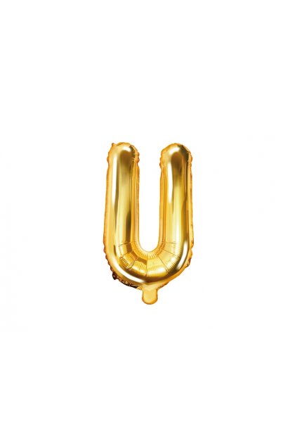Fóliový balónek písmeno U - zlatý 35cm