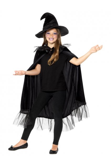 Dětský čarodějnický plášť a klobouk