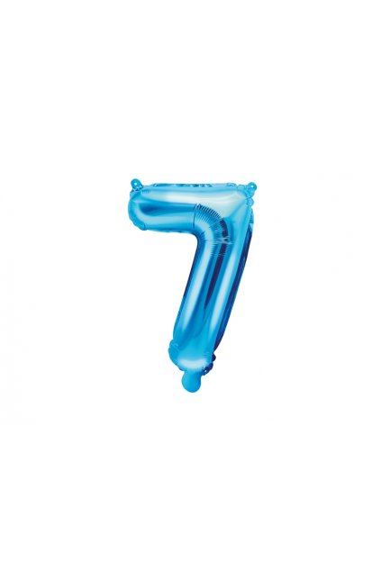 Balónek fóliový narozeniny číslo 7 - modrý