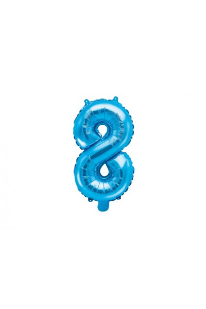Balónek fóliový narozeniny číslo 8 - modrý