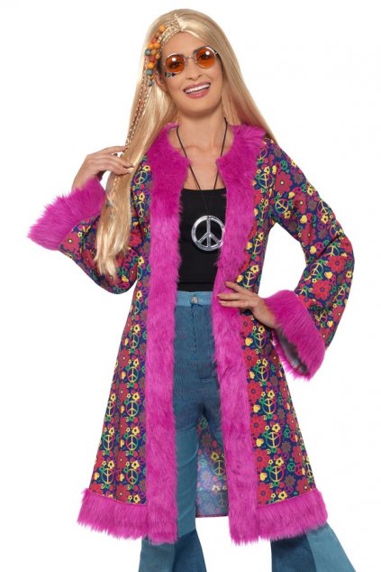 Dámský kabát ve stylu 60. let - Psychedelic Hippie