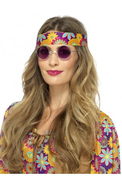 Brýle Hippie lenonky - fialové