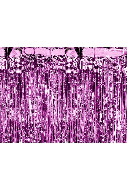 Párty opona růžová - 2,5m x 0,9m