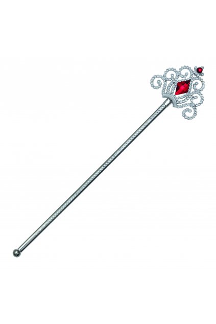 Stříbrná hůlka pro princeznu - červený diamant