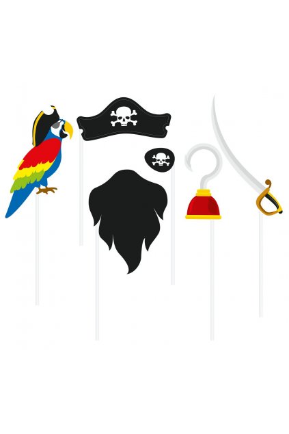 photo booth props pirate 6 elements