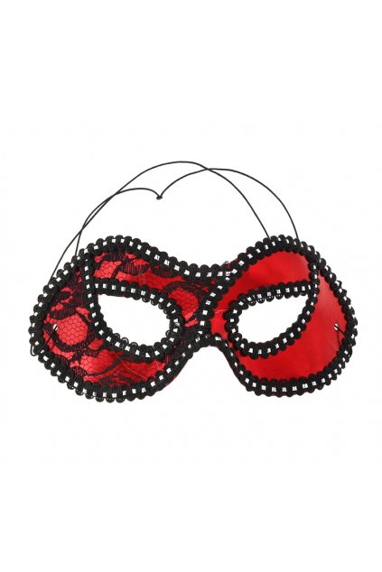 mask lady with lace red