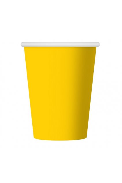 paper cups one coloured yellow 270 ml 6 pcs