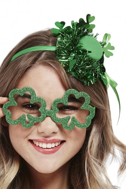 Zelené brýle čtyřlístek - Saint Patrick's Day