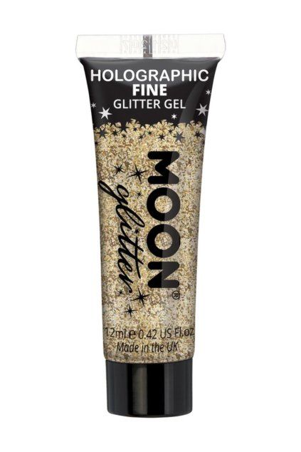 Zlaté třpytky make-up