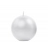 Svíčka koule - perleťově bílá