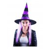Klobouk čarodějnice s vlasy - fialová