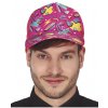 Růžová retro čepice 80. léta - kšiltovka