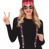 Hippie sada 60. léta - čelenka, brýle, kšandy