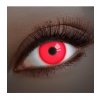 Červené UV svítící kontaktní čočky - roční