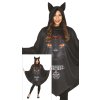 Pončo černá kočka s pentagramem - Halloween