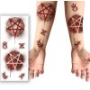 Satanistické symboly na Halloween - nalepovací tetování