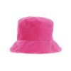 Růžový retro chlupatý klobouk 90. léta - Bucket Hat