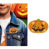 Dýně - svítící brož na oblečení - Halloween