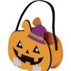 Oranžový košík ve tvaru dýně - Halloween