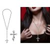 Stříbrný náhrdelník s křížem - kovový
