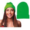 Neonově zelená beanie čepice