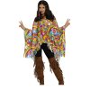 Hippie pončo 60. léta - dámský retro kostým